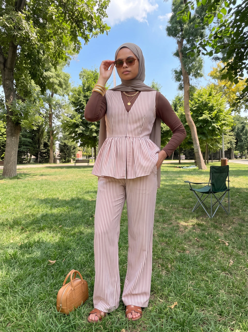 Striped Wrap Set