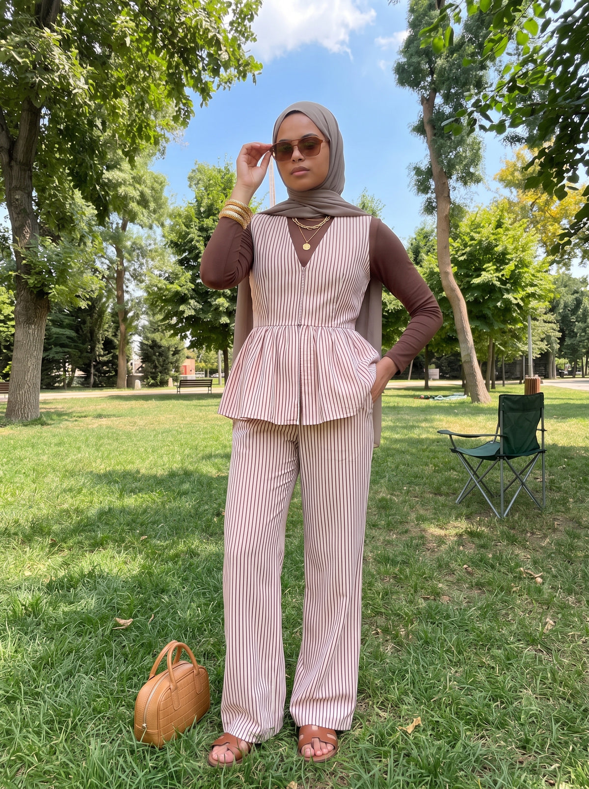 Striped Wrap Set