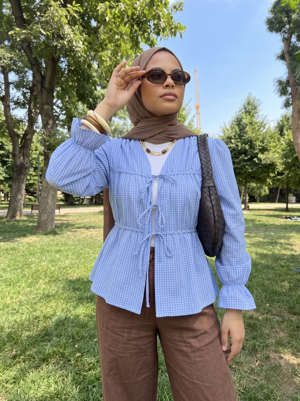Striped Tie-Front Top