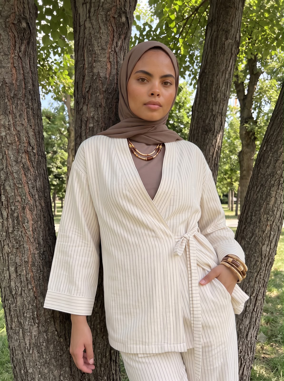 Pinstripe Wrap Set