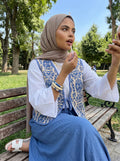Jacquard Tie-Front Vest