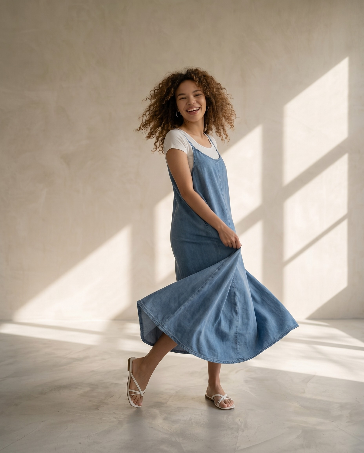 Al Qahera Modest Denim Dress