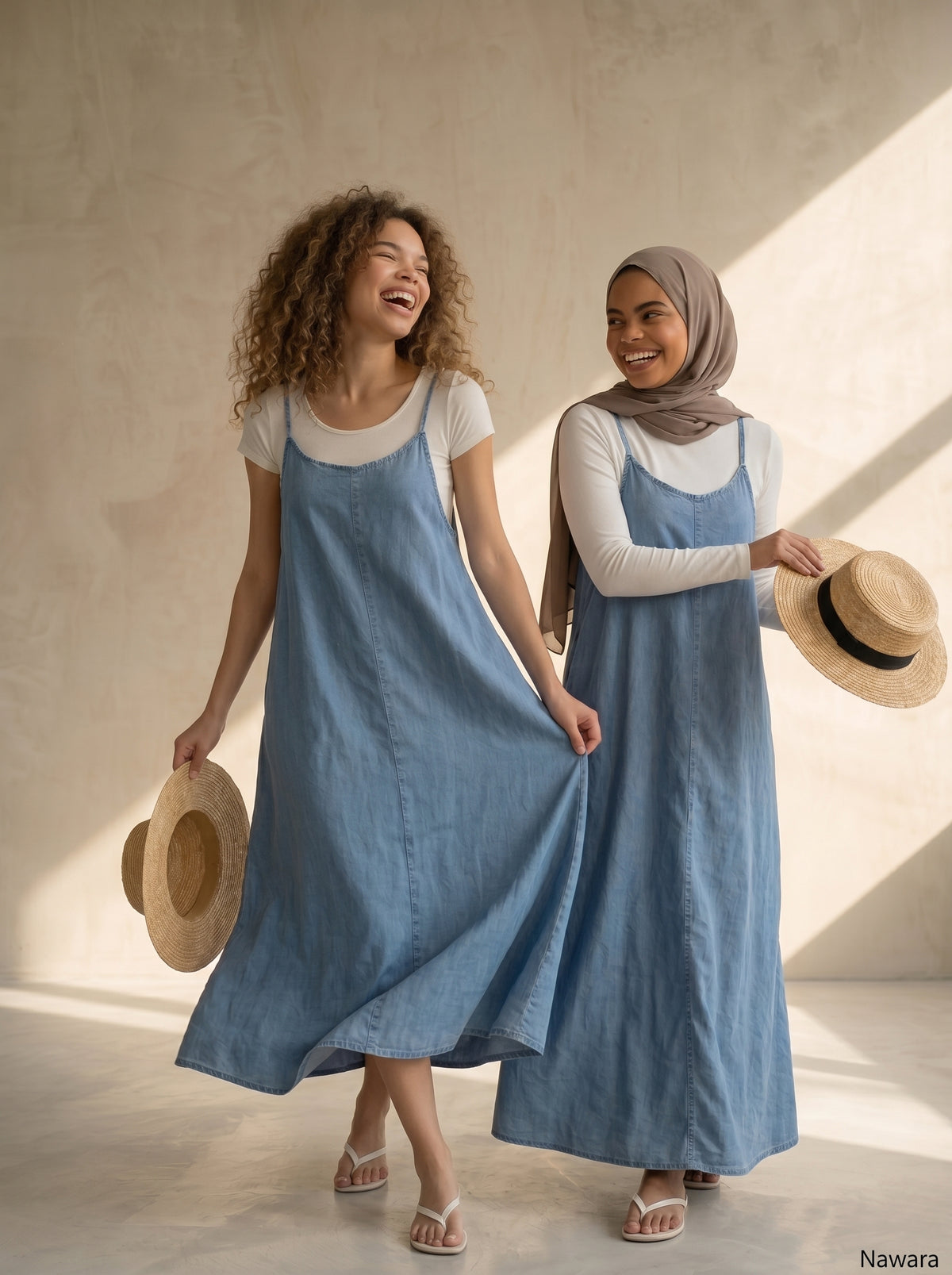 Al Qahera Modest Denim Dress