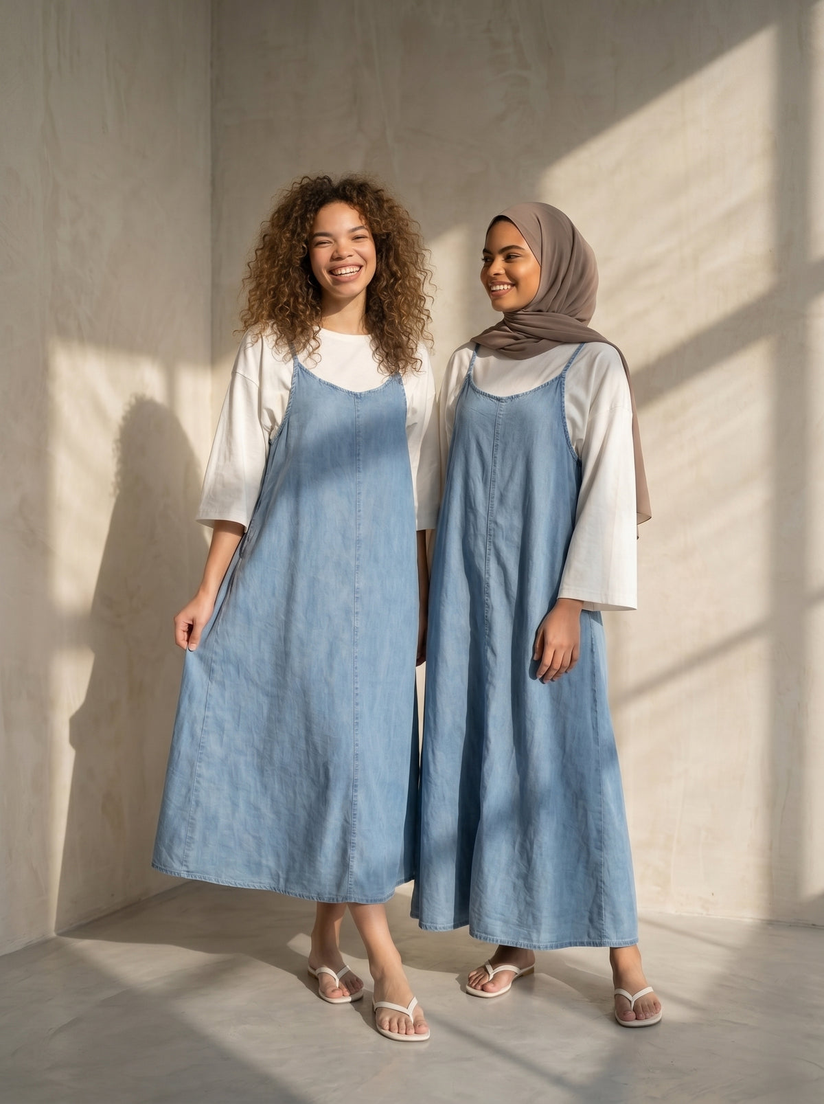 Al Qahera Modest Denim Dress